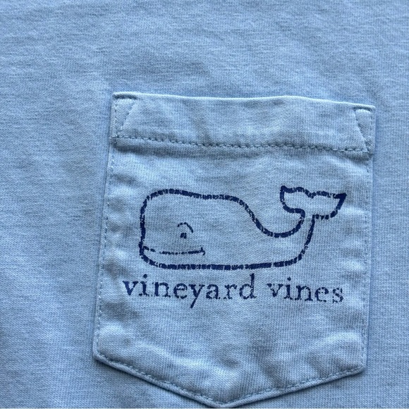 Vineyard Vines Light Blue Cotton Tee - Picture 1 of 3